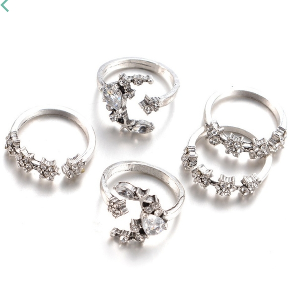5 PC Moon Ring Set - Picture 7 of 7